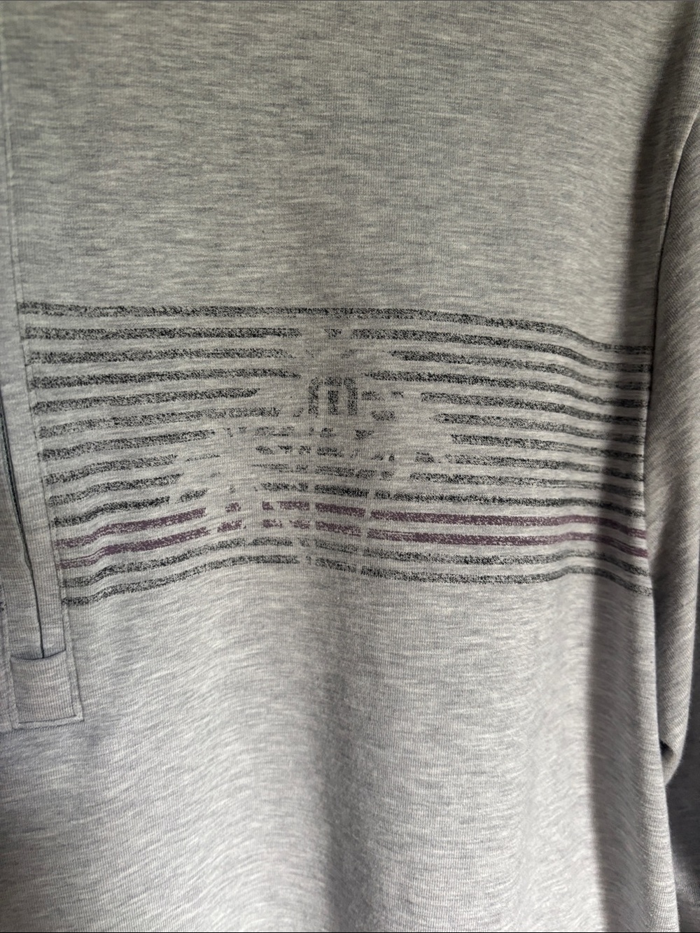 Travis Mathew Light Grey Striped Pullover